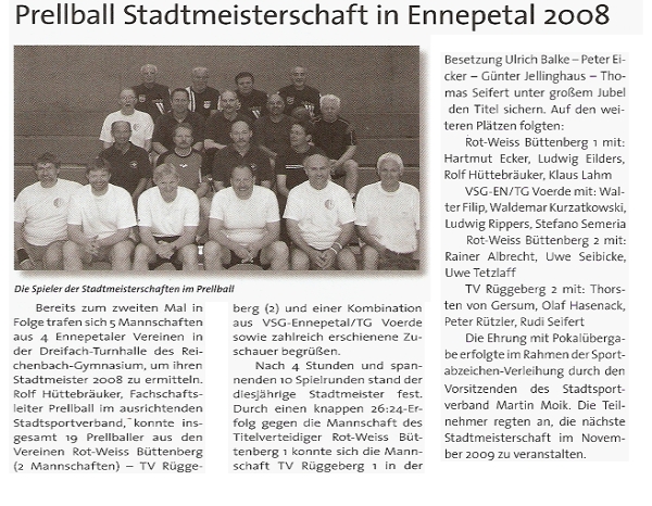 2008 Prellball Stadtmeisterschaft Westfalenturner