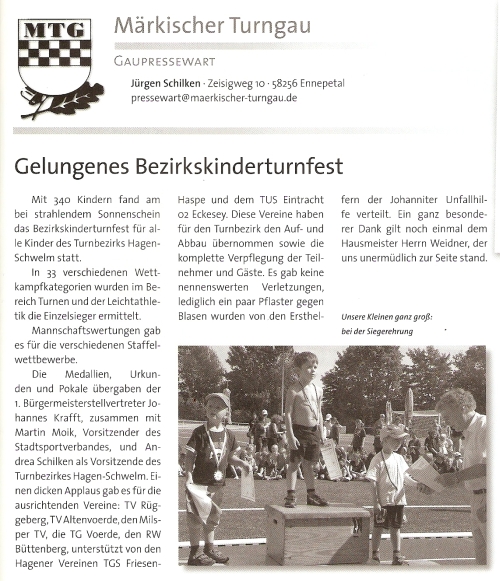 2008 Bezirkskinderturnfest Westfalenturner
