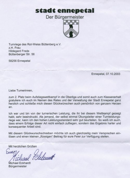 2003 Bürgermeister-Brief